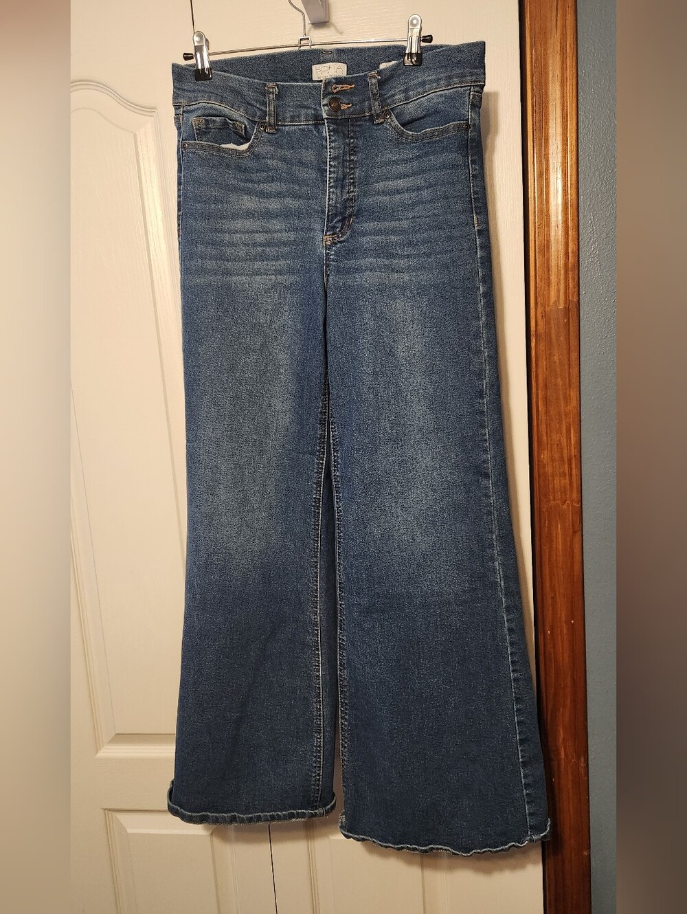 sofia by sofia vergara Blue High-Rise Wide Leg Jeans
